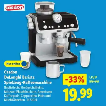Lidl Casdon DeLonghi Barista Spielzeug-Kaffeemaschine Angebot