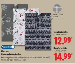 Lidl Livarno Fleece-Bettwäsche Standardgröße Angebot