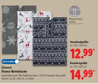 Lidl Livarno Fleece-Bettwäsche Standardgröße Angebot
