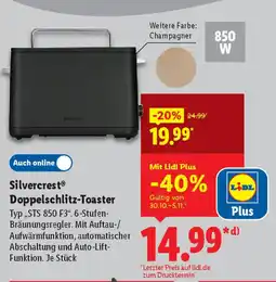 Lidl Silvercrest Doppelschlitz-Toaster Angebot
