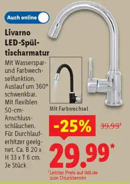 Lidl Livarno LED-Spül- tischarmatur Angebot