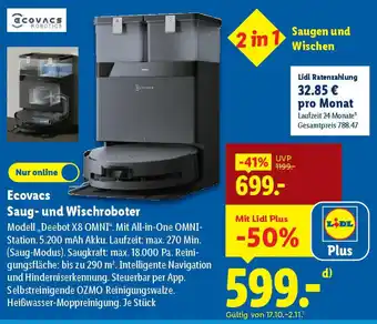 Lidl Ecovacs Saug- und Wischroboter Angebot