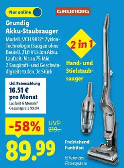 Lidl Grundig Akku-Staubsauger Angebot