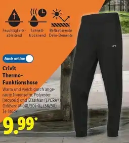 Lidl Crivit Thermo- Funktionshose Angebot