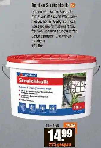 V Baumarkt Baufan Streichkalk Angebot