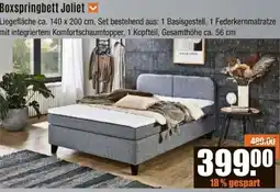 V Baumarkt Boxspringbett Joliet Angebot