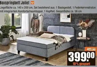 V Baumarkt Boxspringbett Joliet Angebot