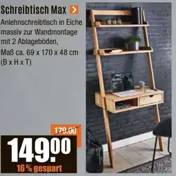 V Baumarkt Schreibtisch Max Angebot