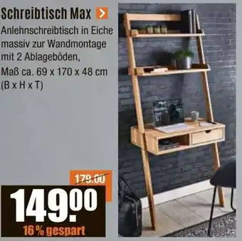 V Baumarkt Schreibtisch Max Angebot