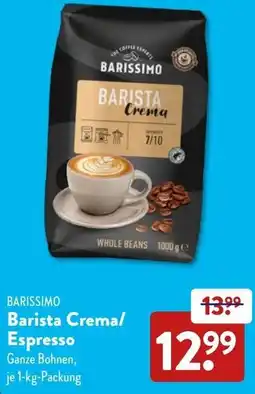 Aldi Süd BARISSIMO Barista Crema/ Espresso Angebot