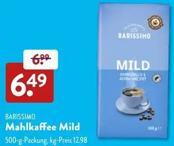 Aldi Süd BARISSIMO Mahlkaffee Mild Angebot