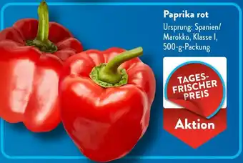 Aldi Süd Paprika rot Angebot
