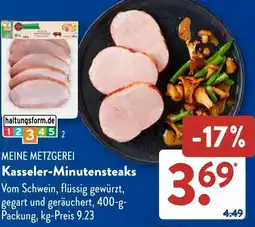 Aldi Süd MEINE METZGEREI Kasseler-Minutensteaks Angebot