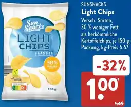 Aldi Süd SUNSNACKS Light Chips Angebot