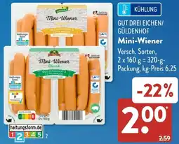 Aldi Süd GUT DREI EICHEN/ GÜLDENHOF Mini-Wiener Angebot