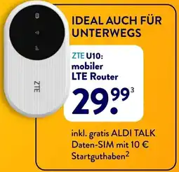 Aldi Süd ZTE U10: mobiler LTE Router Angebot