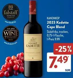 Aldi Süd KANONKOP 2023 Kadette Cape Blend Angebot