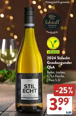 Aldi Süd 2024 Stilecht Grauburgunder QbA Angebot