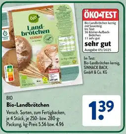 Aldi Süd Bio-Landbrötchen Angebot