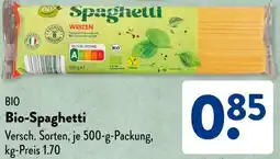Aldi Süd Bio-Spaghetti Angebot