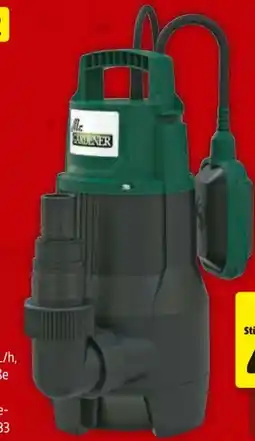 Hagebau Mr. Gardener Schmutzwasserpumpe SP16000 Angebot
