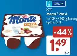 Aldi Süd ZOTT Monte Maxi Angebot