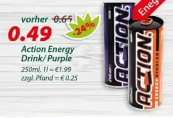 Hepsi-Markt Action Energy Drink/Purple Angebot