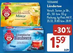 Aldi Süd TEEKANNE Ländertee Angebot
