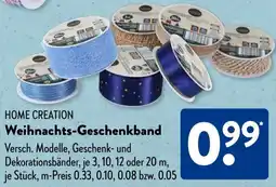 Aldi Süd HOME CREATION Weihnachts-Geschenkband Angebot