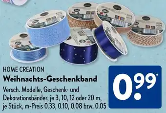 Aldi Süd HOME CREATION Weihnachts-Geschenkband Angebot