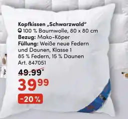 AWG Mode Schwarzwald Kopfkissen Angebot