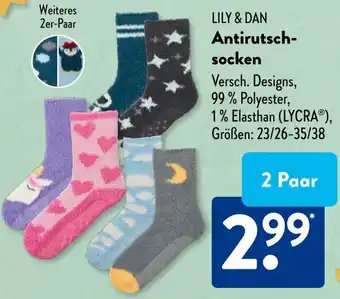 Aldi Süd LILY & DAN Antirutschsocken Angebot