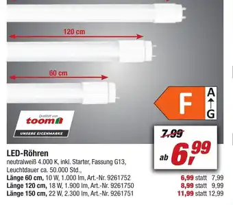 toom Baumarkt LED Röhren Angebot