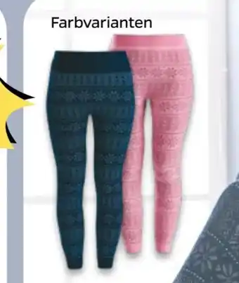 NETTO Damen Weihnachts Thermo-Leggings Norwegerstyle Angebot