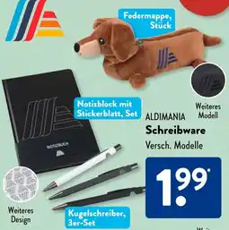 Aldi Süd ALDIMANIA Schreibware Angebot