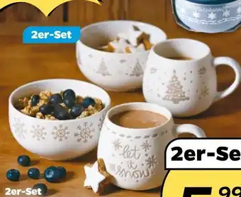NETTO Weihnachts Müslischale und Tasse 2er-Set Angebot