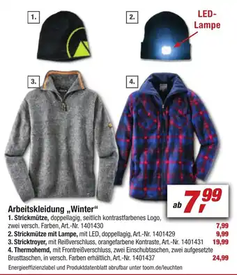 toom Baumarkt Arbeitskleidung Winter Angebot