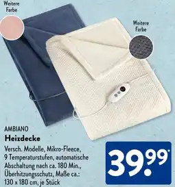 Aldi Süd AMBIANO Heizdecke Angebot