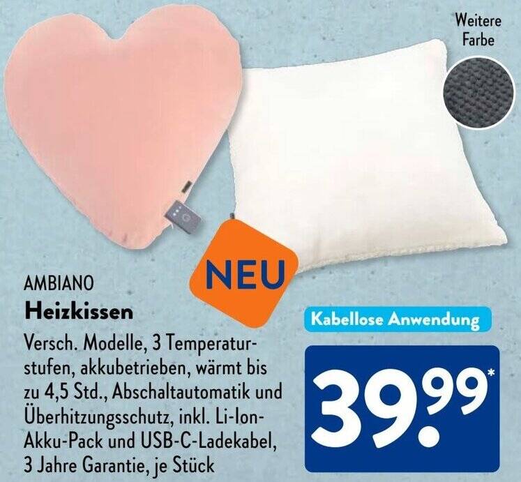 AMBIANO Heizkissen Angebot bei Aldi Süd