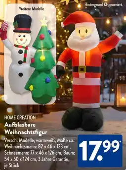 Aldi Süd HOME CREATION Aufblasbare Weihnachtsfigur Angebot
