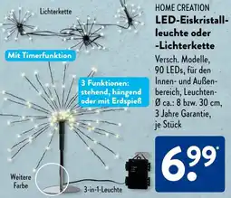Aldi Süd HOME CREATION LED-Eiskristallleuchte oder Lichterkette Angebot