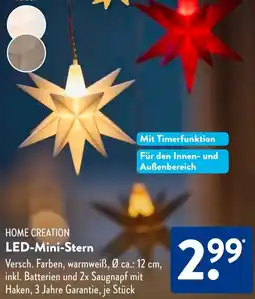 Aldi Süd HOME CREATION LED-Mini-Stern Angebot