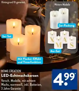 Aldi Süd HOME CREATION LED-Echtwachskerzen Angebot