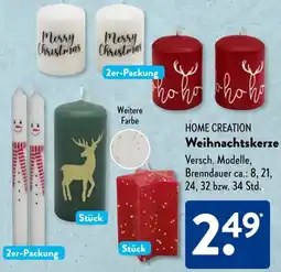 Aldi Süd HOME CREATION Weihnachtskerze Angebot