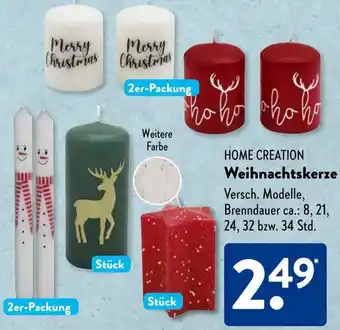 Aldi Süd HOME CREATION Weihnachtskerze Angebot