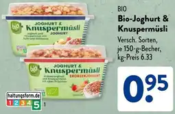 Aldi Süd Bio-Joghurt & Knuspermüsli Angebot