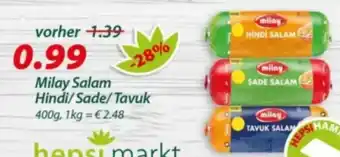Hepsi-Markt Milay Salam Hindi/Sade/Tavuk Angebot