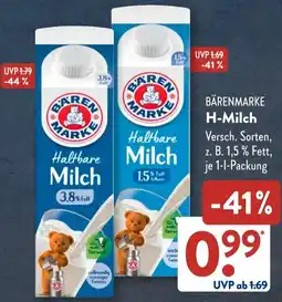 Aldi Süd BÄRENMARKE H-Milch Angebot