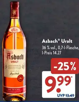 Aldi Süd Asbach Uralt Angebot