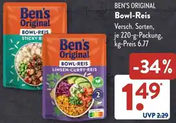 Aldi Süd BEN'S ORIGINAL Bowl-Reis Angebot
